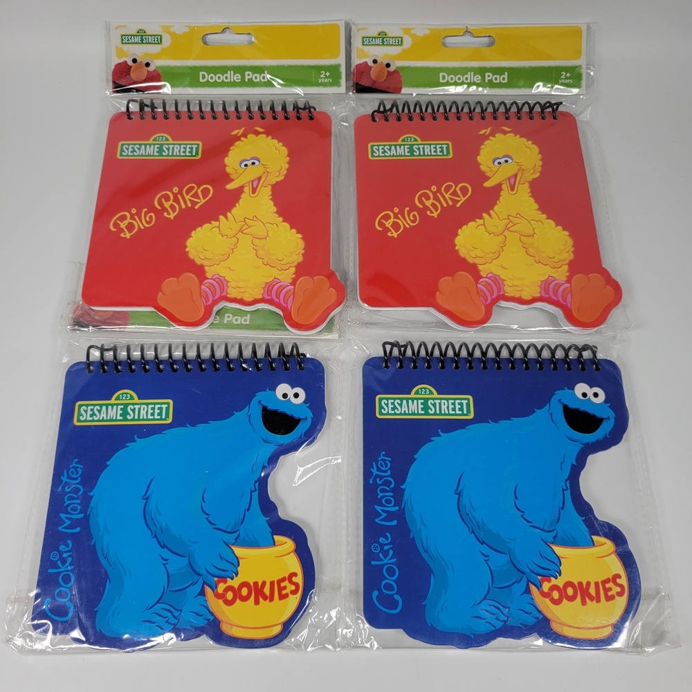 Sesame Street Doodle Drawing Pad Big Bird Cookie Monster Paper Craft 2015 Lot‎